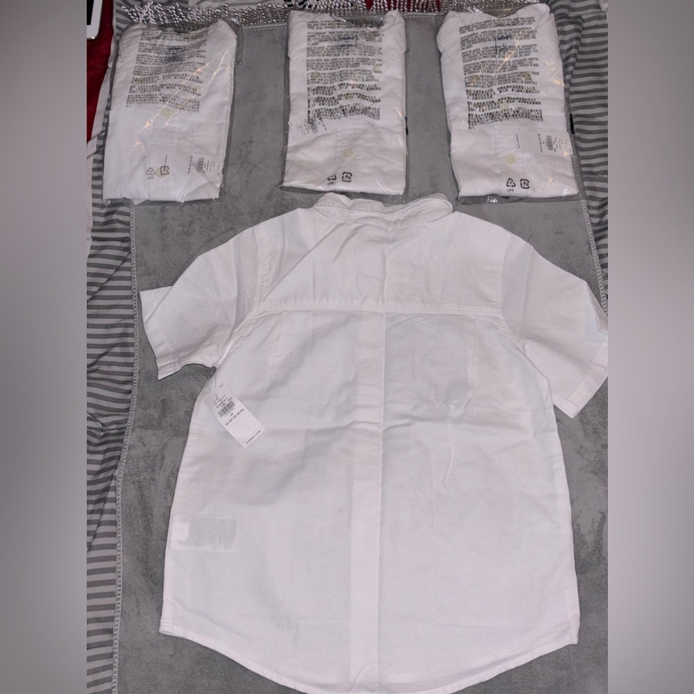 ALL 4 Old Navy White Button Up Toddler Shirts